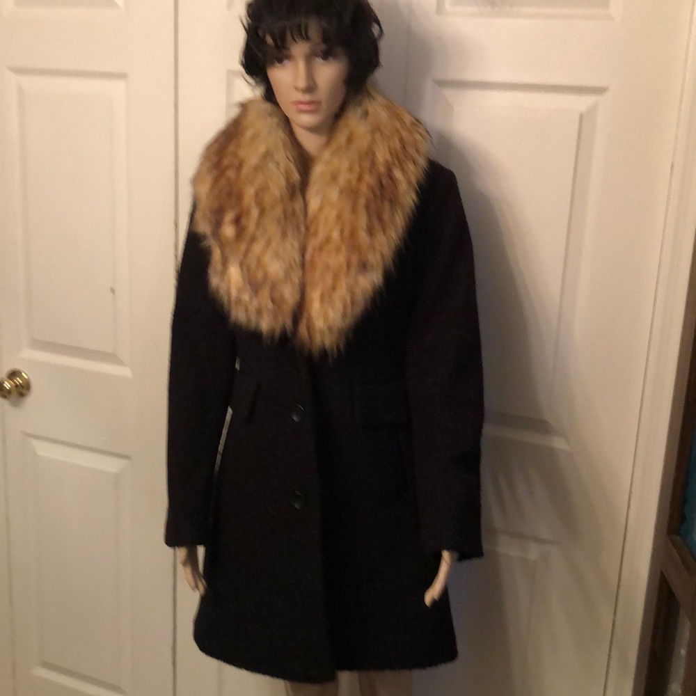 INTN D.E.T.A.I.L.S Coat (S) Faux Fur Collar